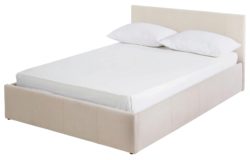 Hygena Lavendon Small Double Ottoman Bed Frame - Latte